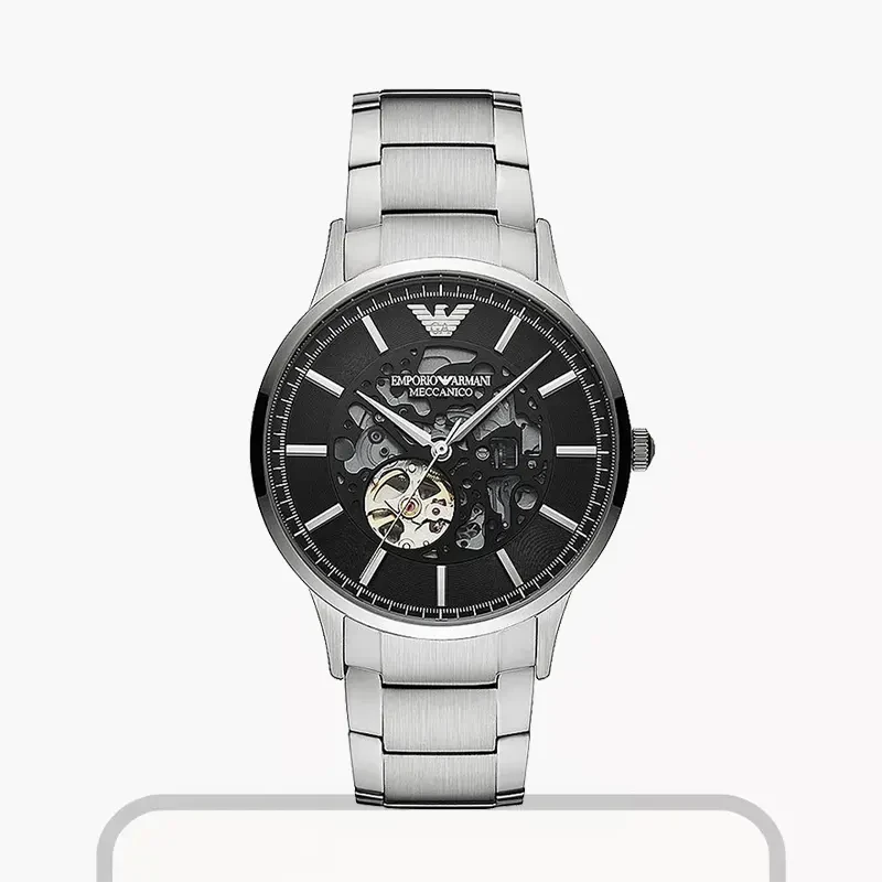 Emporio Armani Renato Automatic Black Dial Men's Watch | AR60055